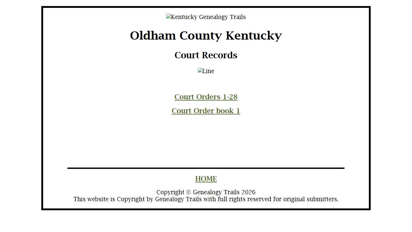 Court Records Oldham County, KY