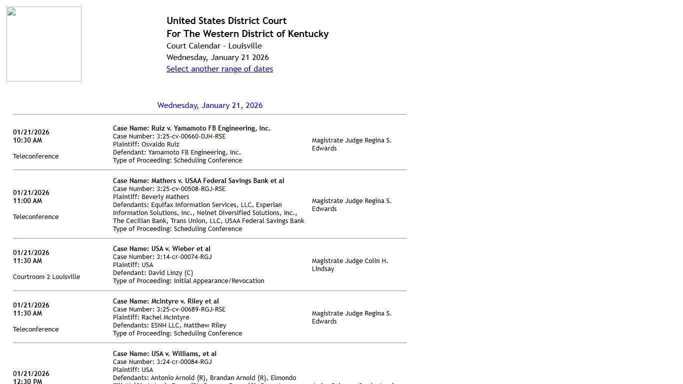 United States District Court for the Western District of Kentucky
